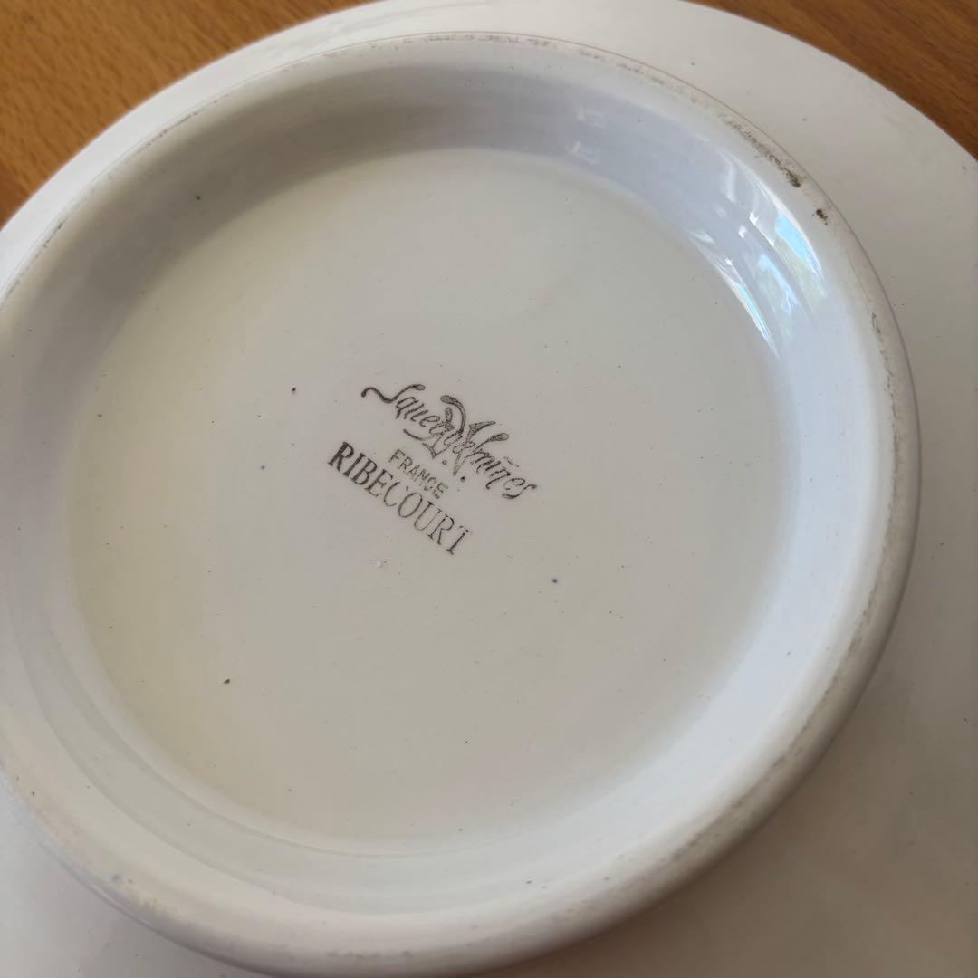 サルグミンヌ Ribecourt コンポティエ 花柄皿 ケーキ皿 アールデコ