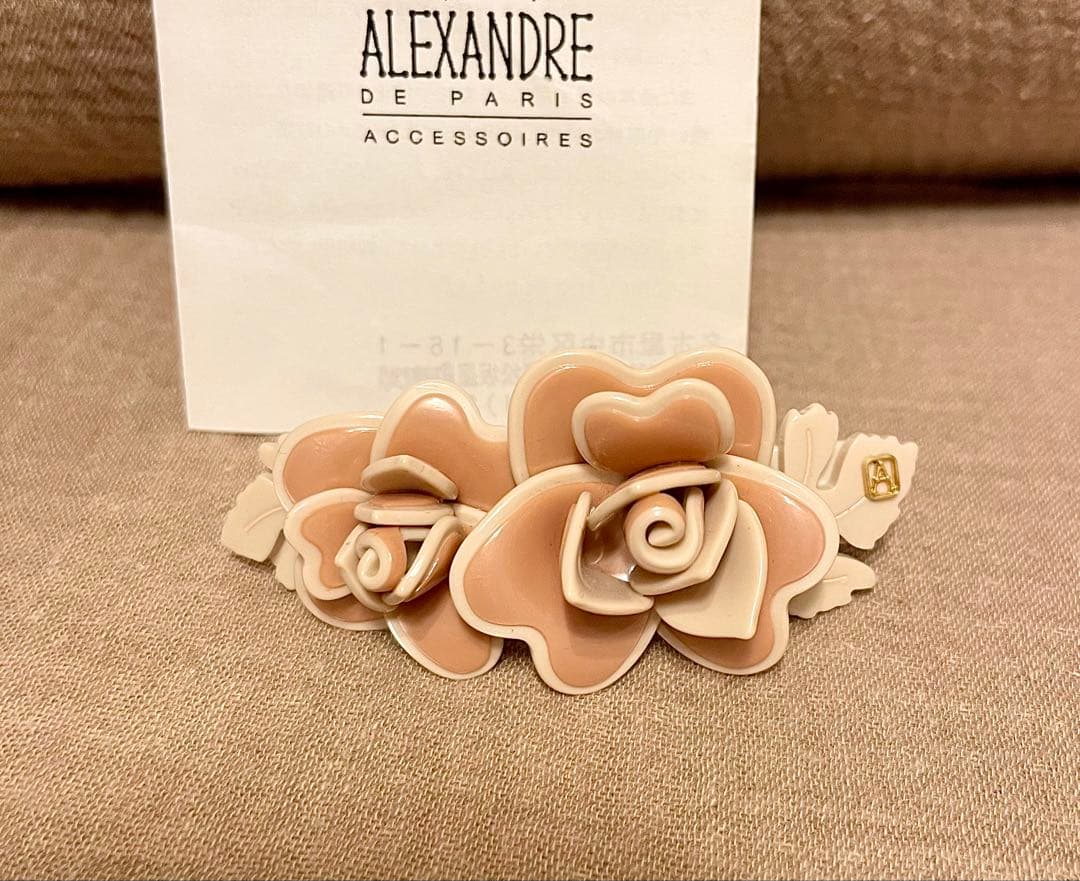 ALEXANDRE DE PARIS 花　ヘア　バレッタ　アレクサンドル　バラ