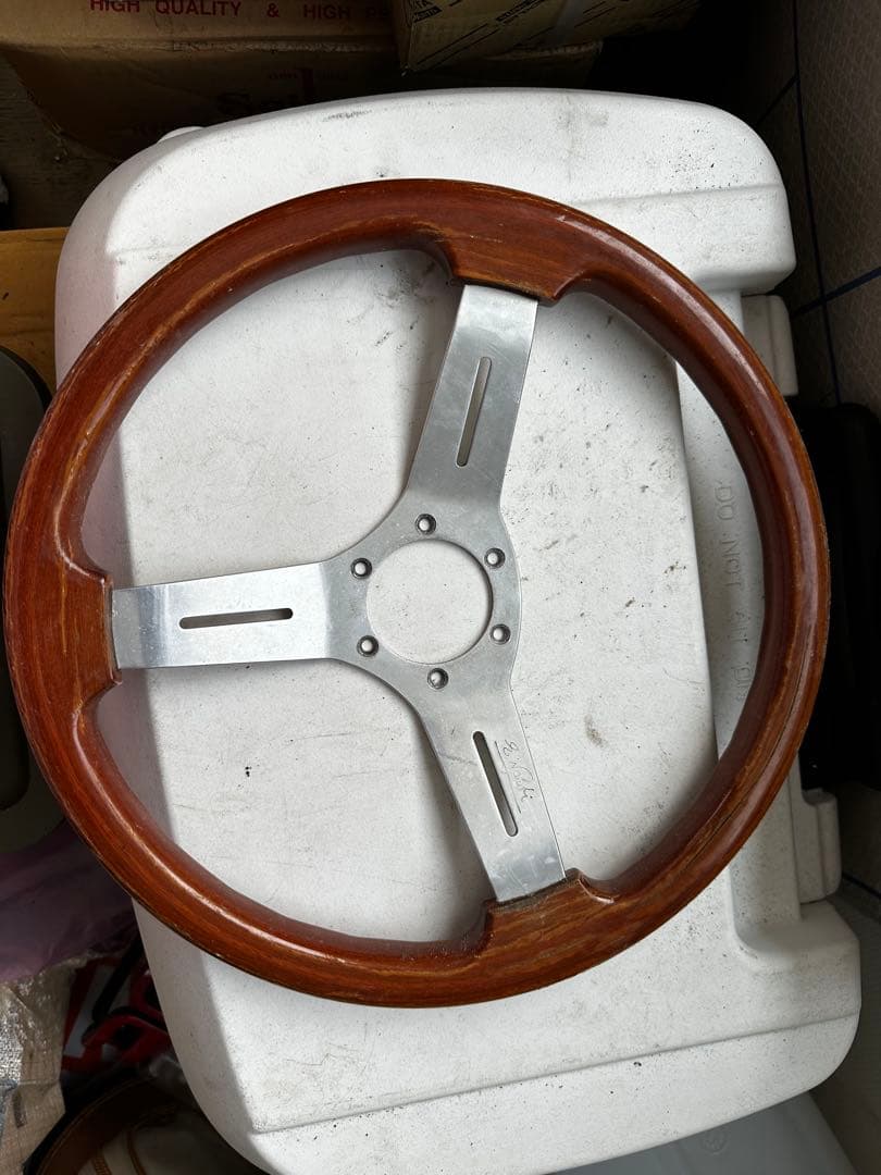 木製3スポークステアリングホイール