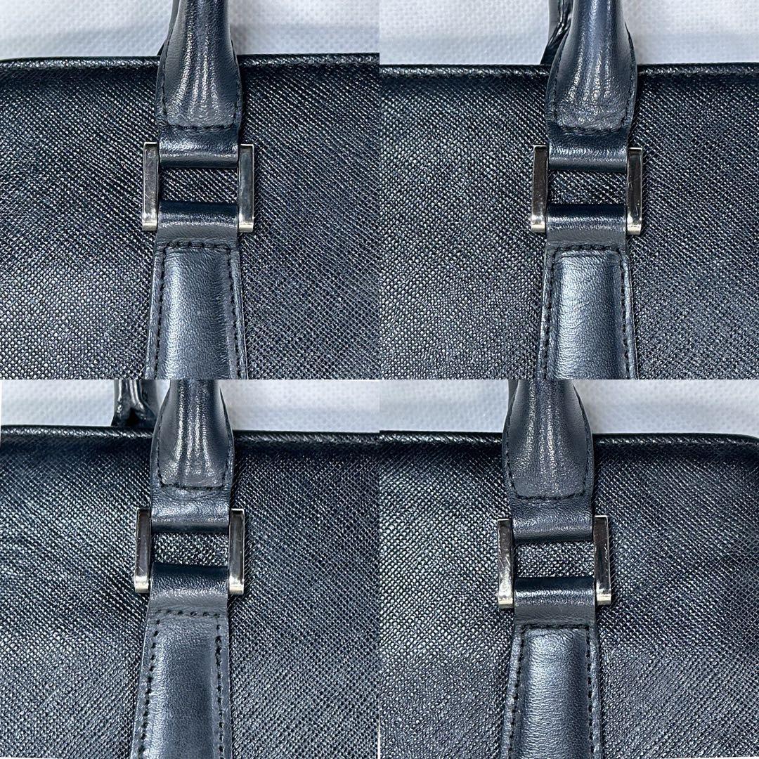 【極美品】バーバリー トートバッグ サフィアーノレザー ノバチェック 手提げ 黒