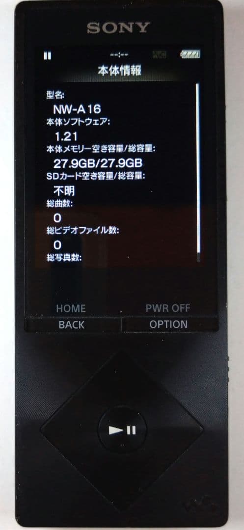 ポータブルプレーヤー SONY WALKMAN NW-A16 32G