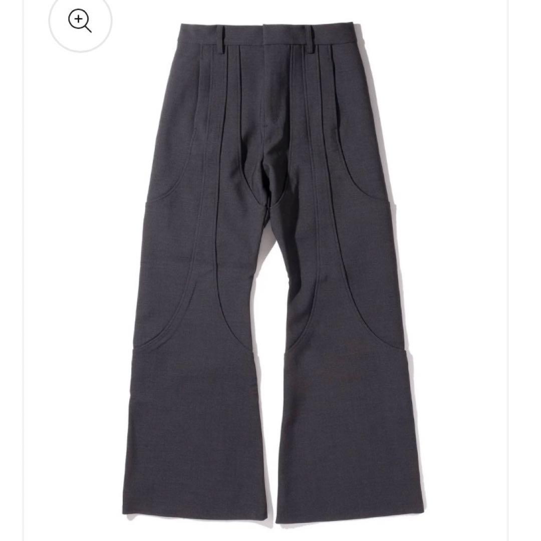 パンツ GOAT ESSENCE 4TUCK FLARE PANTS GRAY