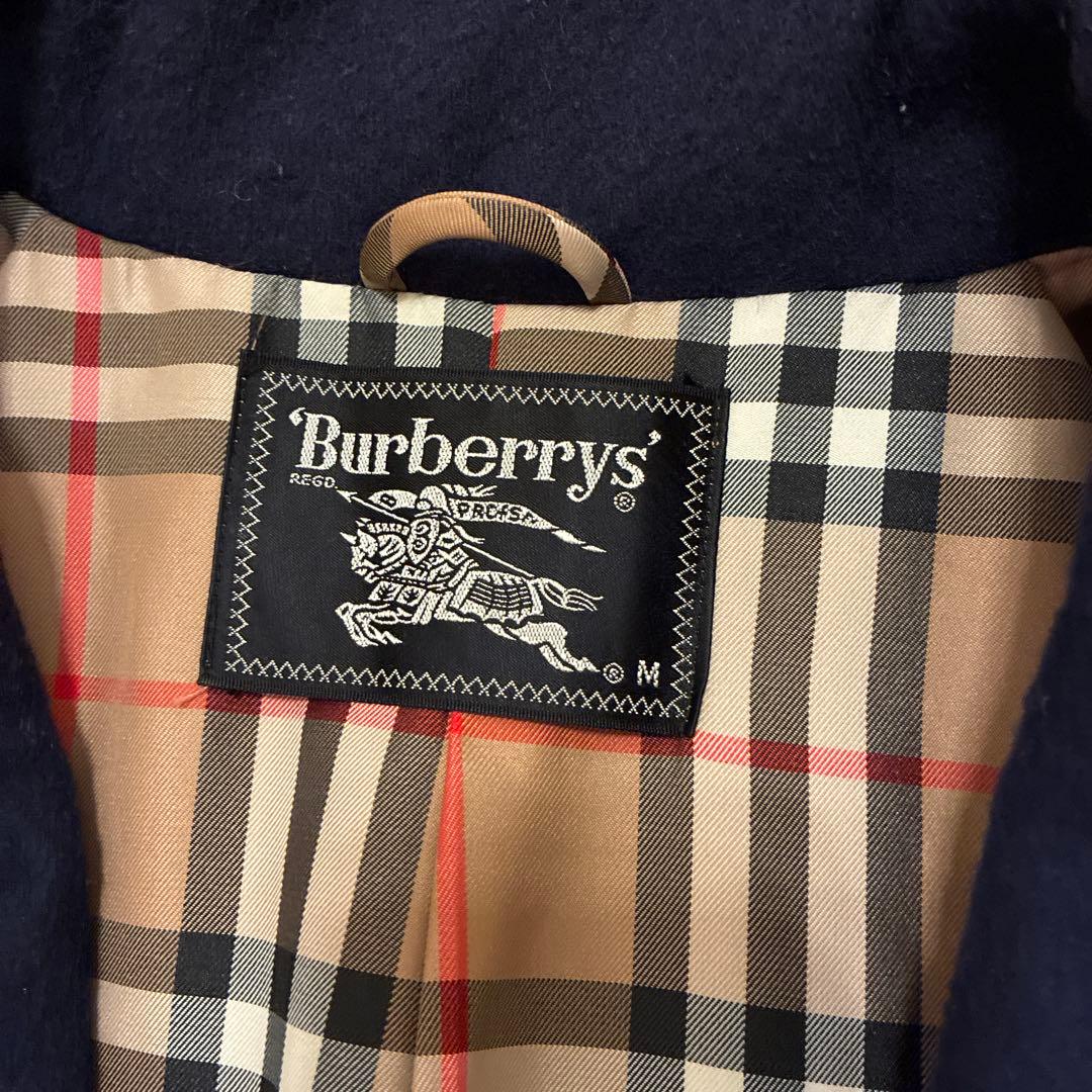 [極美品]バーバリー　ガウンコート　カシミア混　メンズMサイズ　ノバチェック