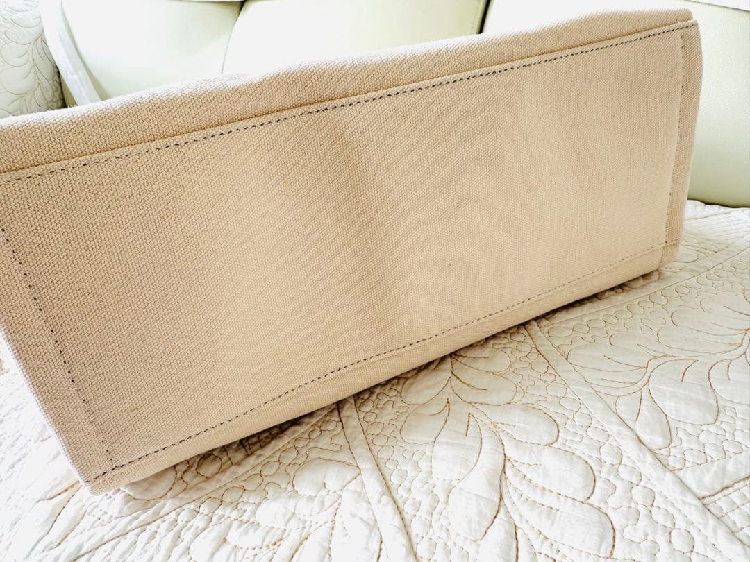 CHANELノベルティ☆肩掛けチェーントートバッグ新品キャンバス白