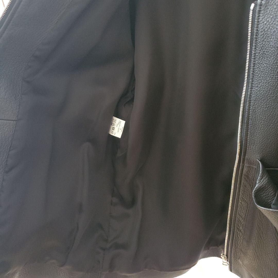 LIDNM ゴートレザーノーカラージャケット M