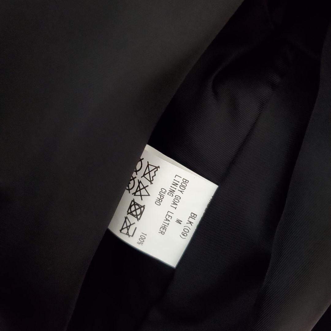 LIDNM ゴートレザーノーカラージャケット M