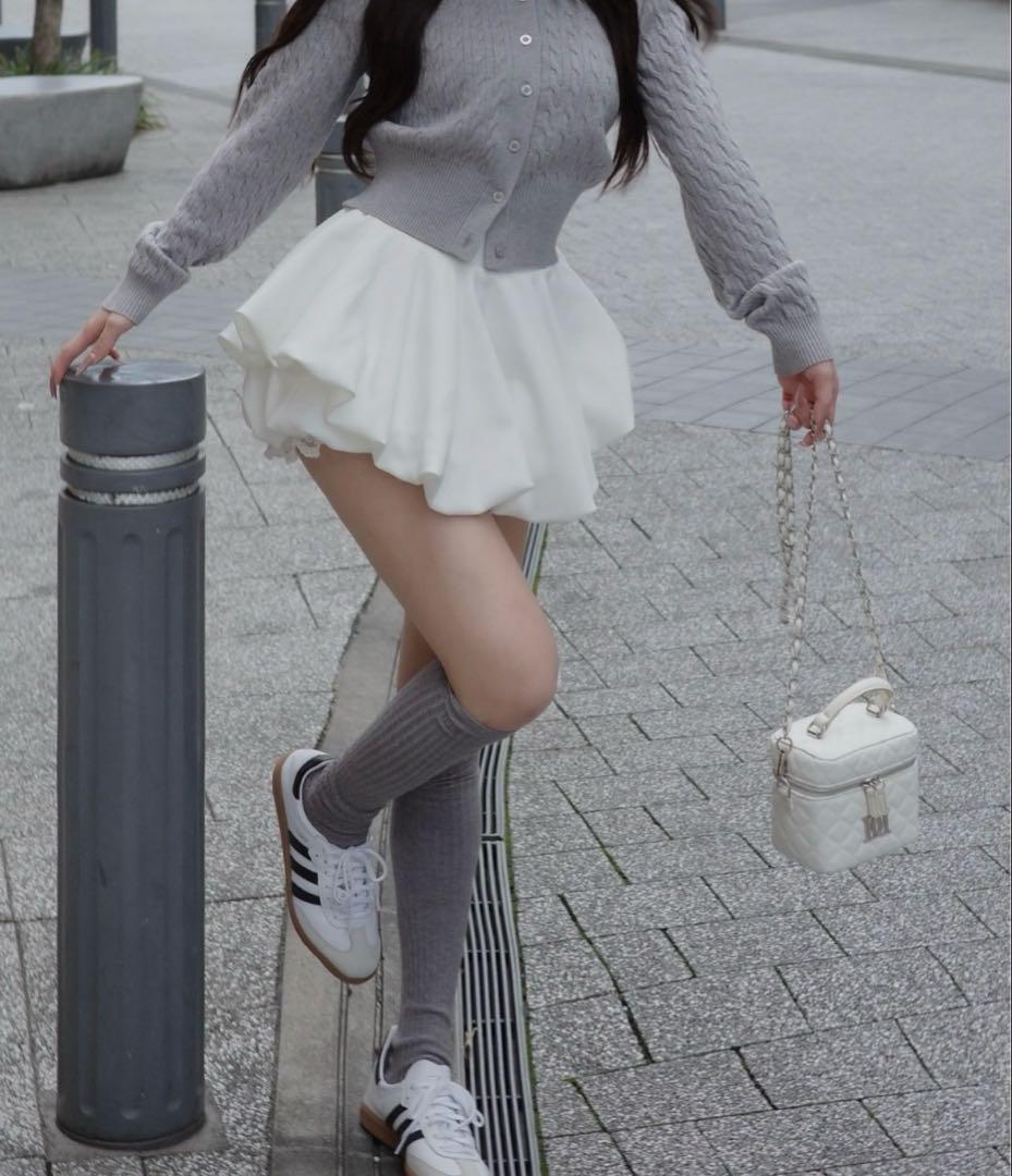 Darich ボリュームバルーンミニスカート ホワイト FL