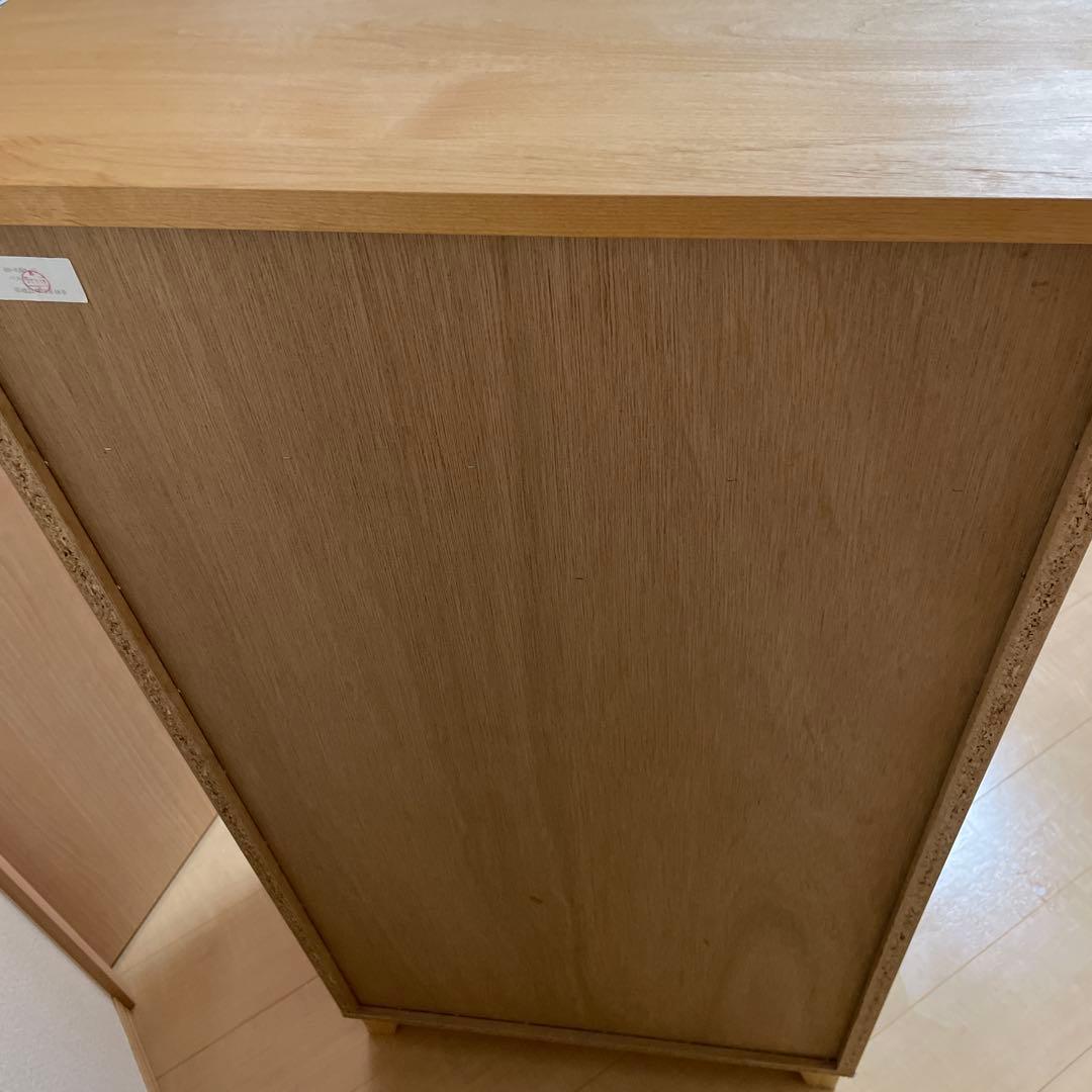 【ルンルン】天然木製 シンプルチェスト 収納力抜群