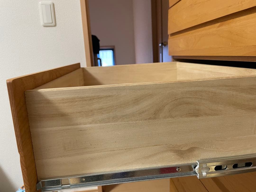 【ルンルン】天然木製 シンプルチェスト 収納力抜群