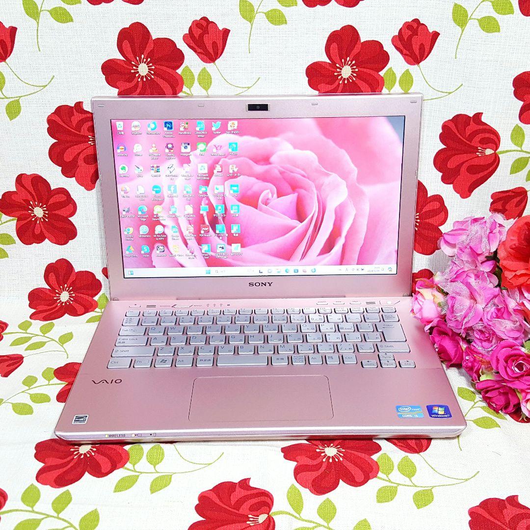 可愛い♪ピンク色★Win11★メモリ8G★カメラ★小型バイオ★SSD256G