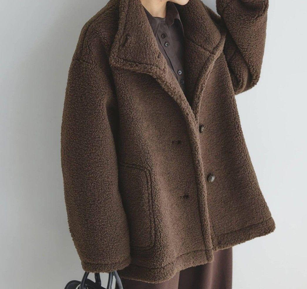 JOURNAL STANDARD 　エコファーショートブルゾン ブラウン