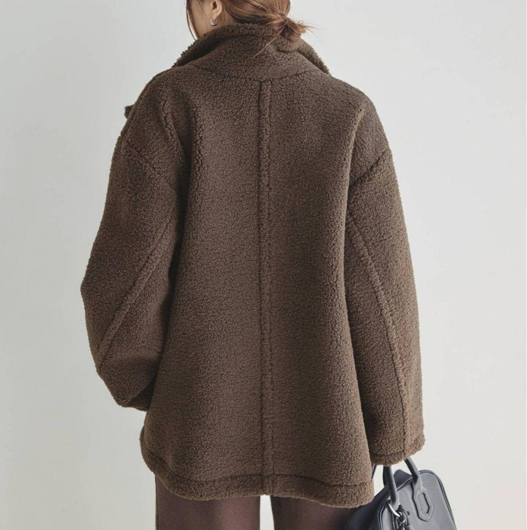 JOURNAL STANDARD 　エコファーショートブルゾン ブラウン