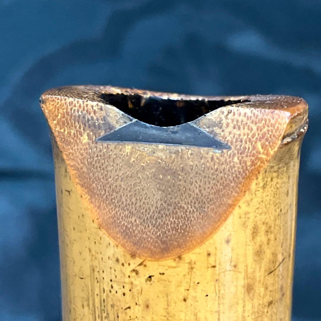 尺八 琴古流 竹治 一尺八寸管 籐巻き 銀三線 【音出し確認済み】