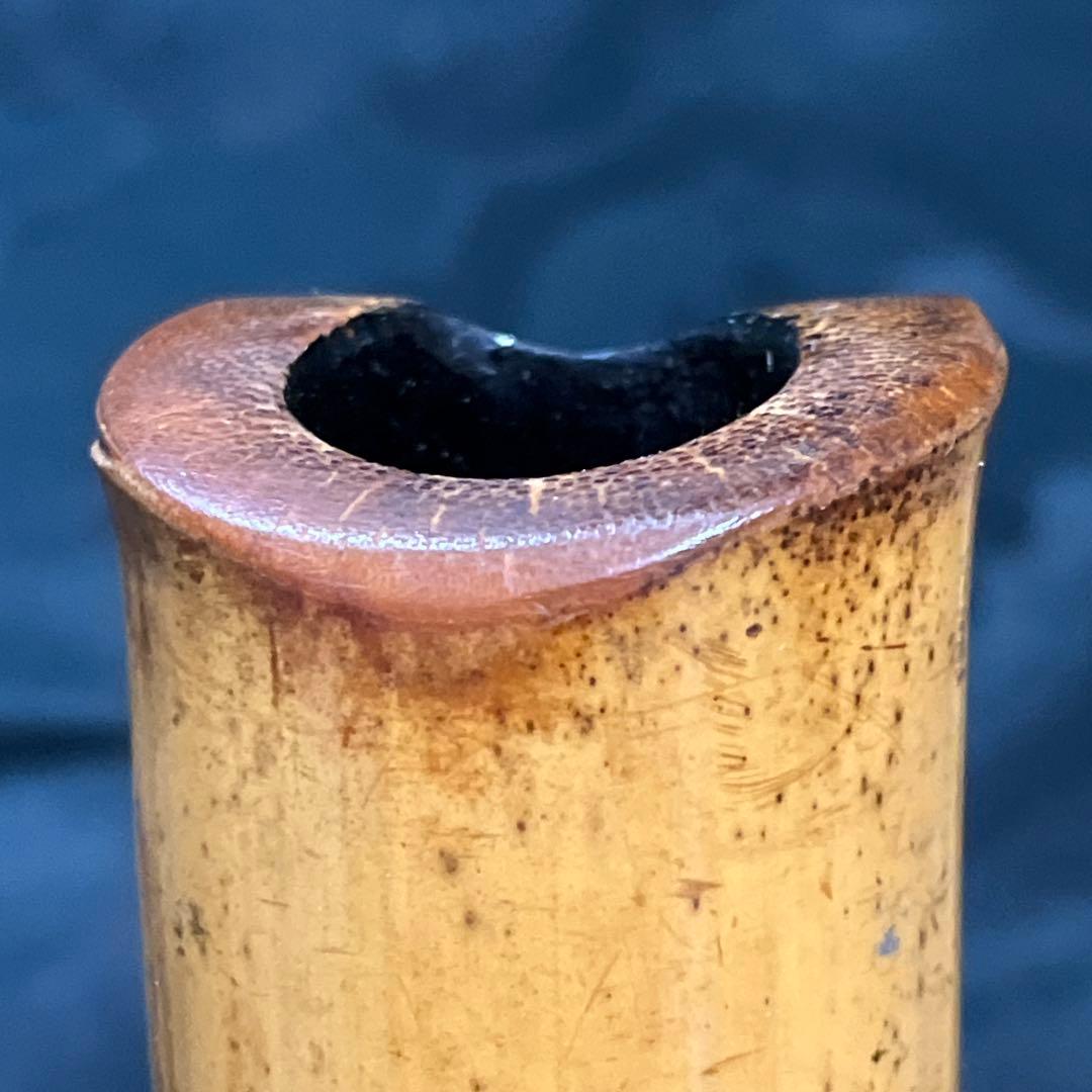 尺八 琴古流 竹治 一尺八寸管 籐巻き 銀三線 【音出し確認済み】