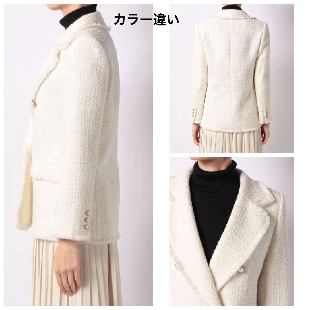 ルルウィルビー アルアバイル ファンシーツイードダブルジャケット パールボタン