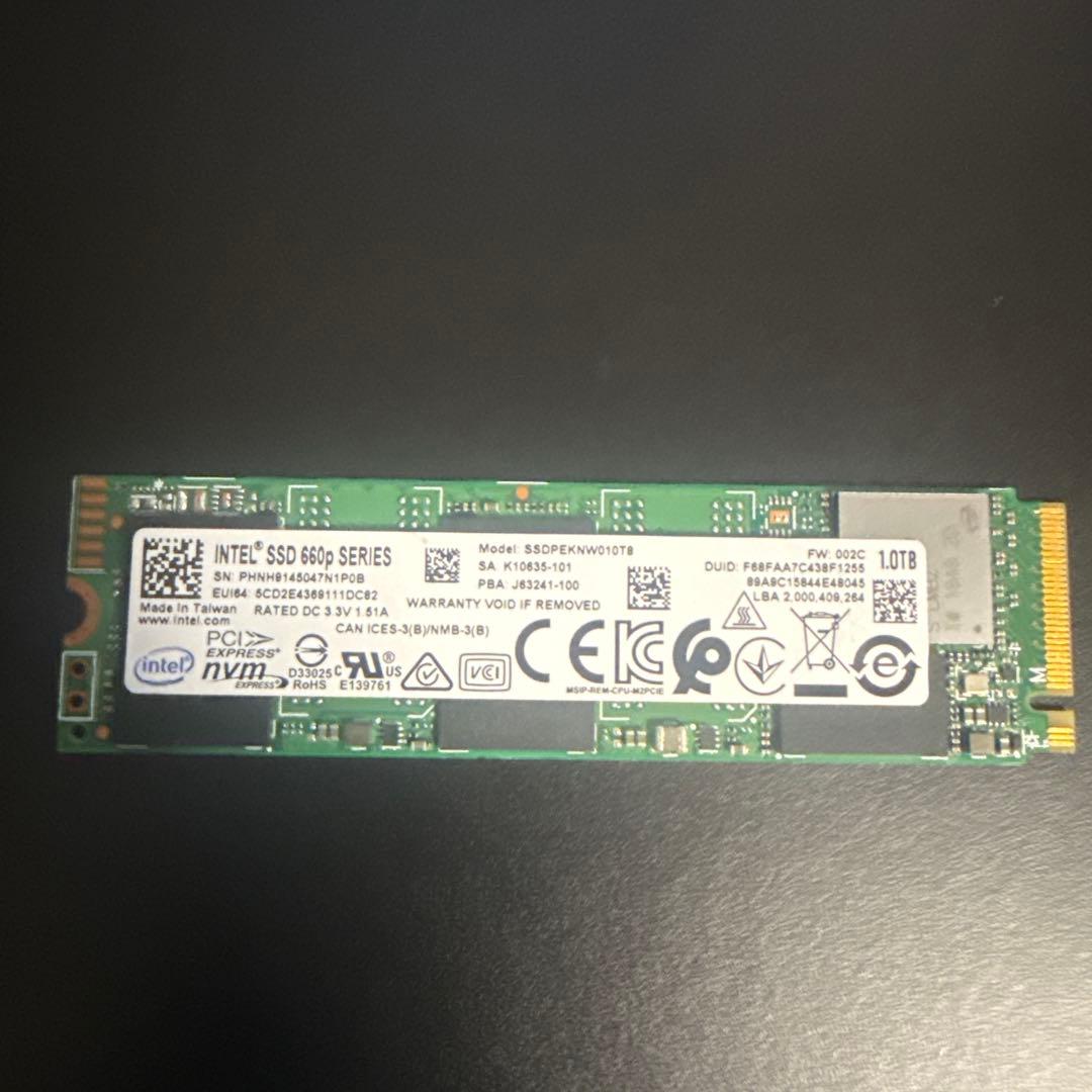(*)様 Intel SSD 660p 1TB