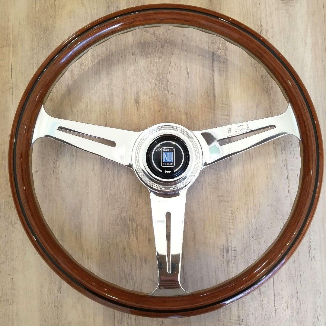 【美品】NARDI☆ナルディクラシックウッドポリッシュ/36Φ【FET刻印有り】