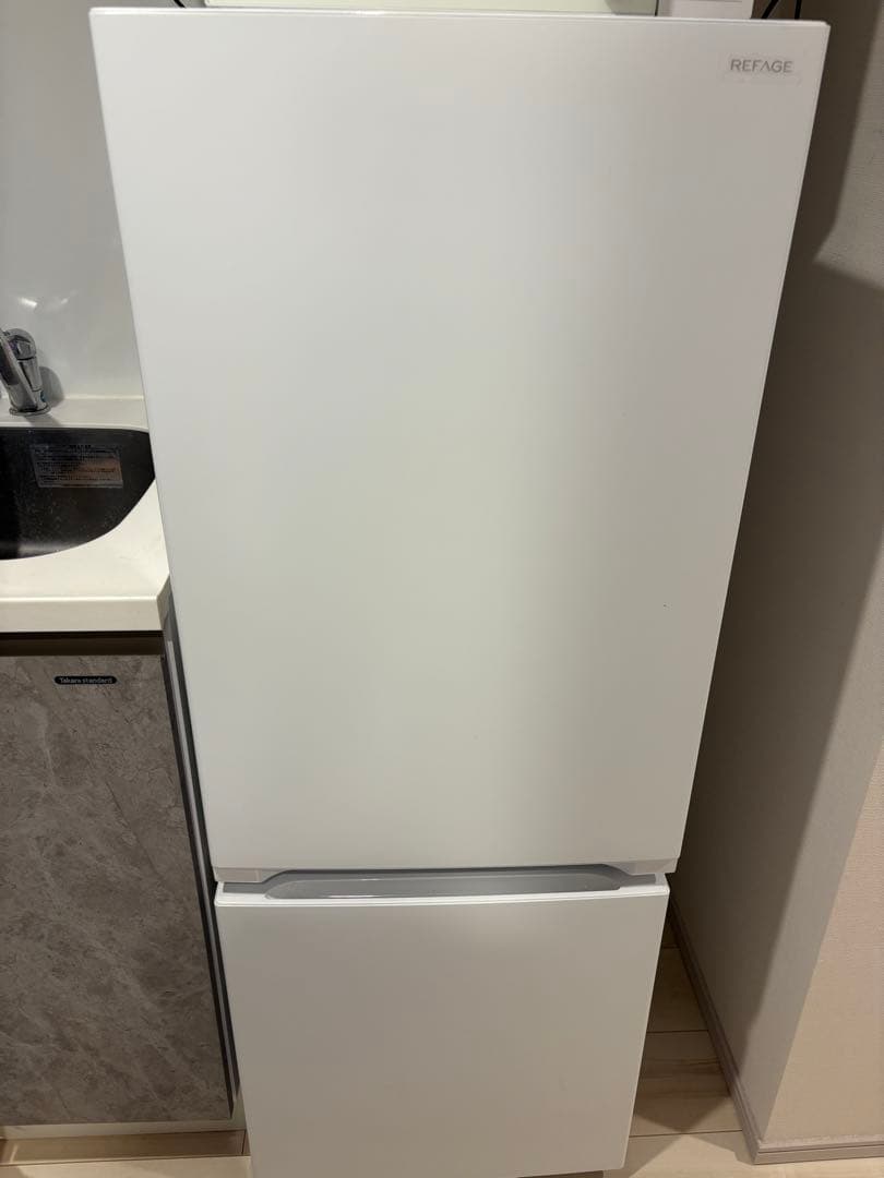 RELAGE 冷蔵庫 2ドア ホワイト　3点セット