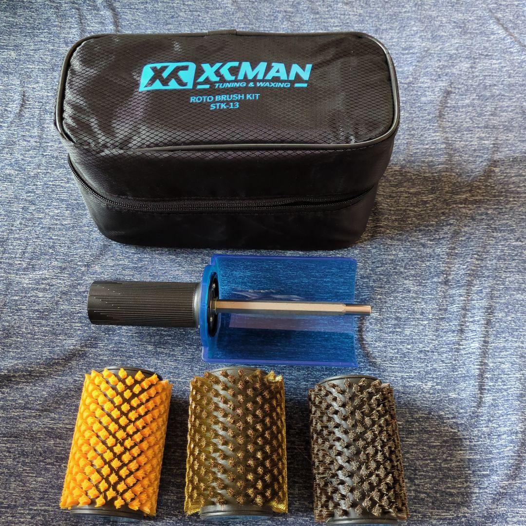 ロトブラシ３点＋シャフトセット（馬毛、ブロンズ、ナイロン、ハンドル）スキーブラシ