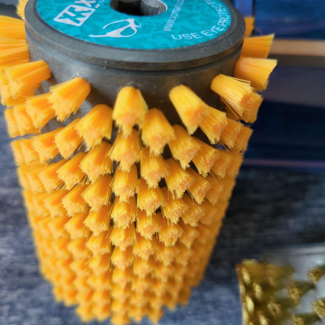 ロトブラシ３点＋シャフトセット（馬毛、ブロンズ、ナイロン、ハンドル）スキーブラシ