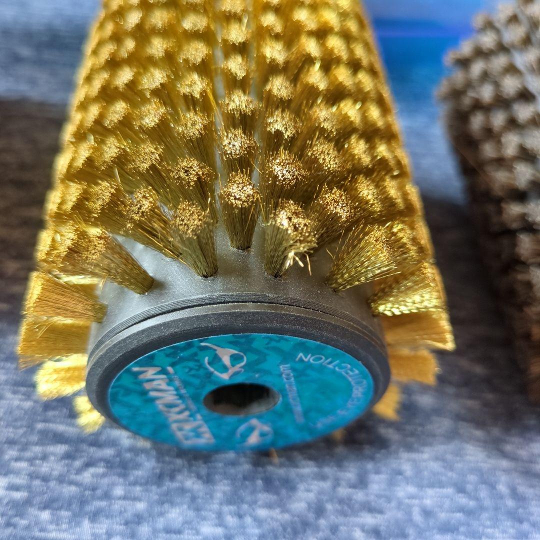 ロトブラシ３点＋シャフトセット（馬毛、ブロンズ、ナイロン、ハンドル）スキーブラシ