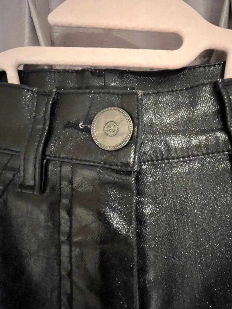 CHANEL レザーパンツ　サイズ34