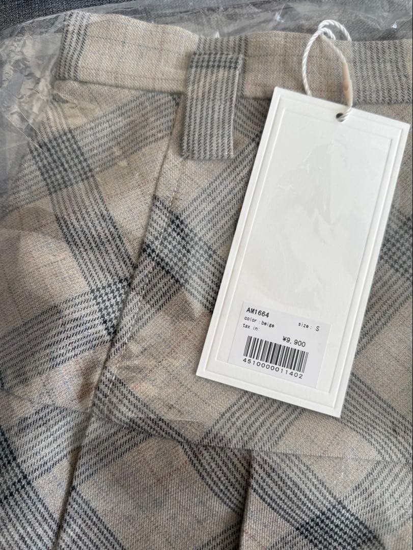 【新品】ANDMARY Coco check mini pleats skirt