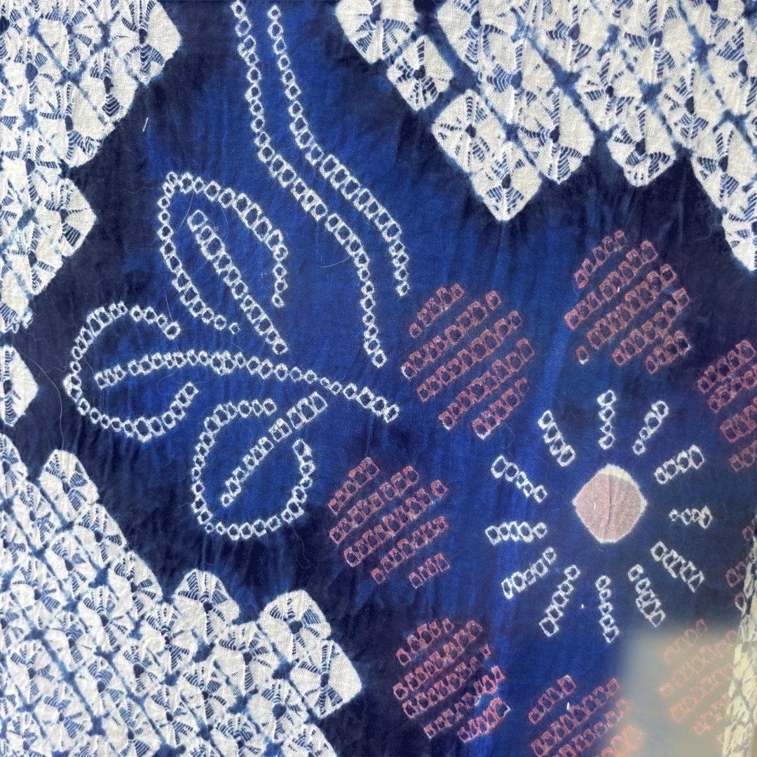 w-16 有松絞り　浴衣　美品　裄66