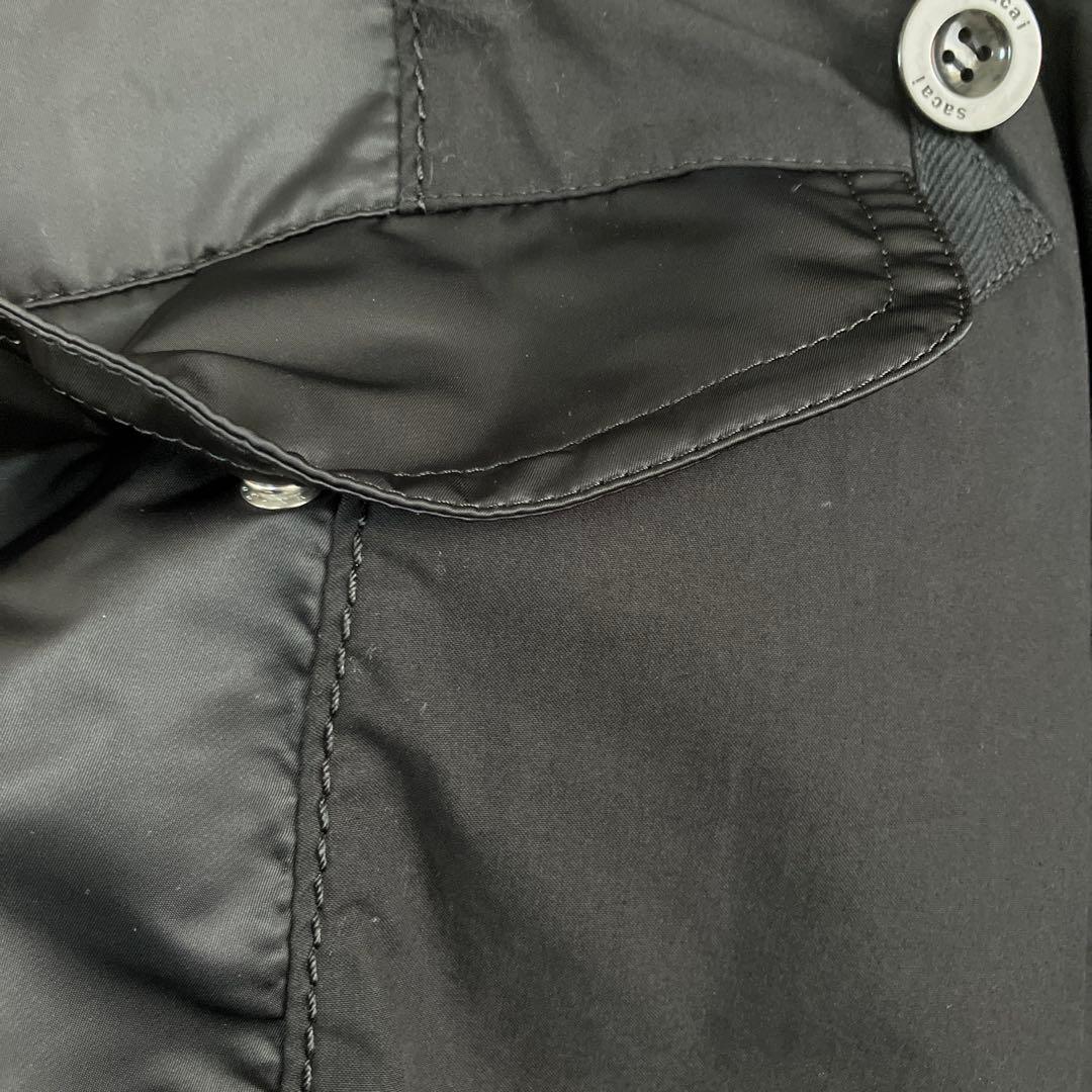 sacai ドッキングミリタリーコート　scm-052 ブラック　size1