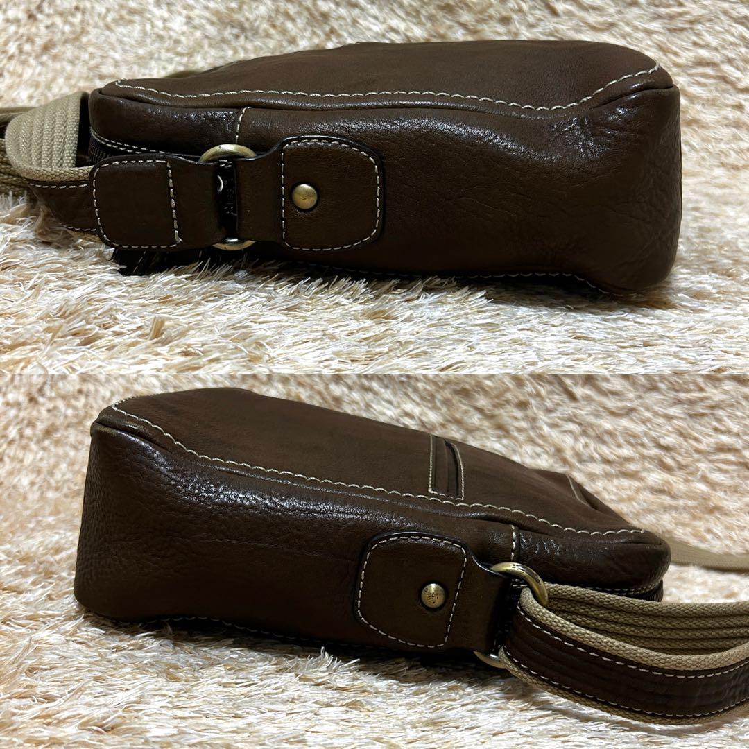 美品✨ 土屋鞄 ツチヤカバン トーンオイルヌメ ジップトップショルダーバッグ