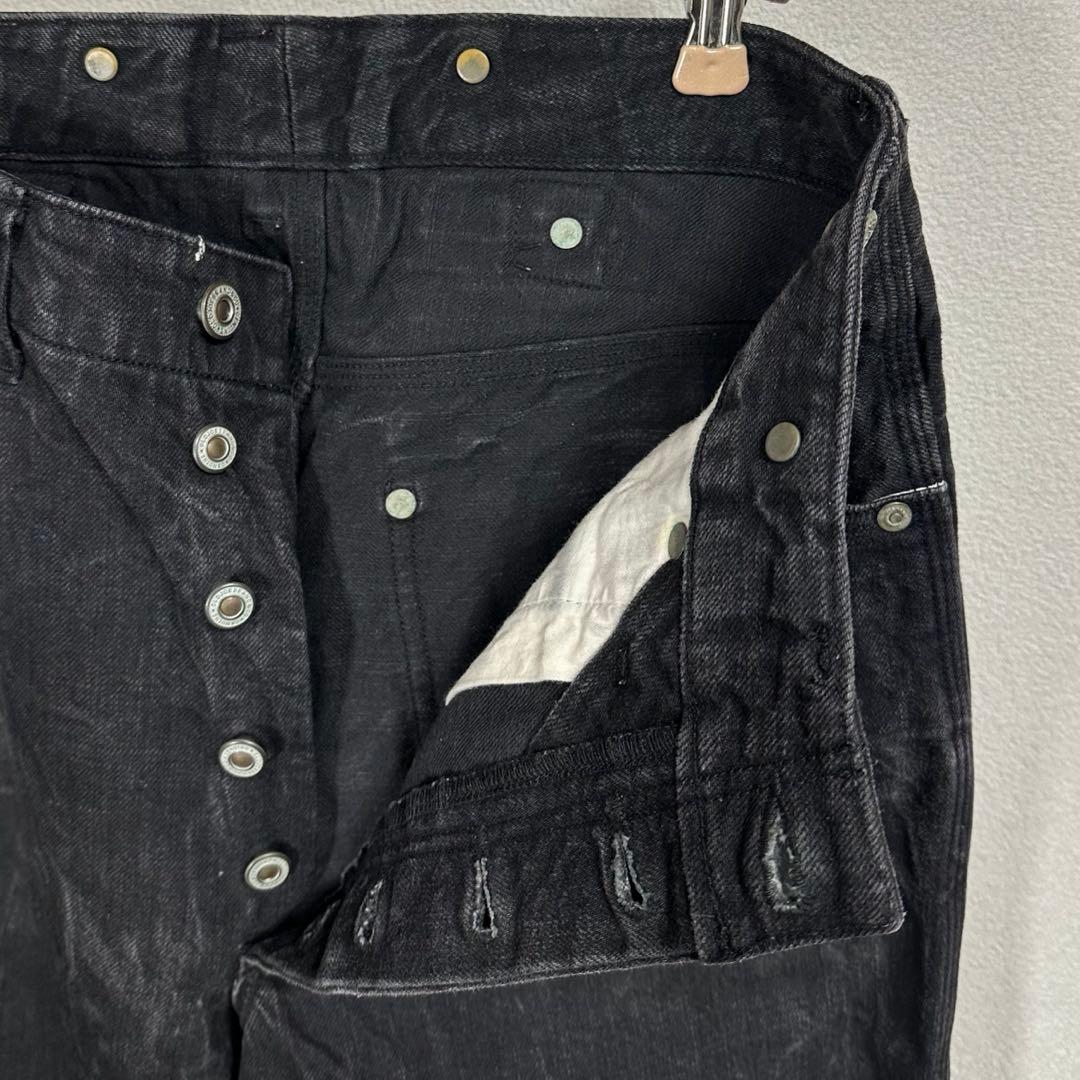 old joe ブラックデニムパンツ アメカジ バイカー シンチバック