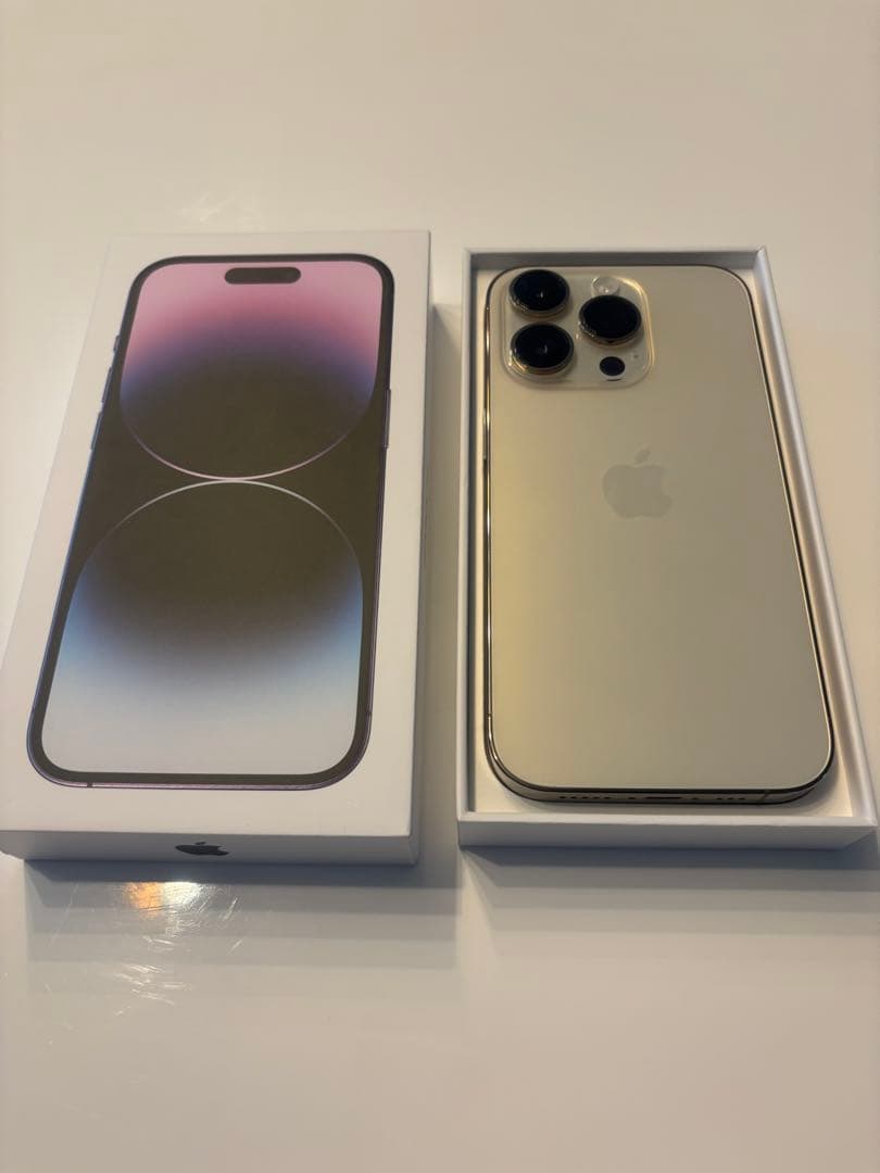 美品 iPhone14Pro 128GB ゴールド 100%