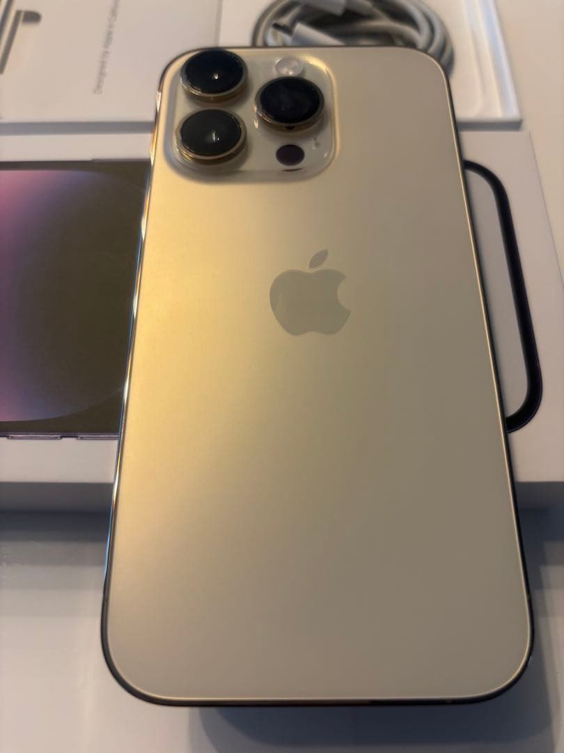 美品 iPhone14Pro 128GB ゴールド 100%