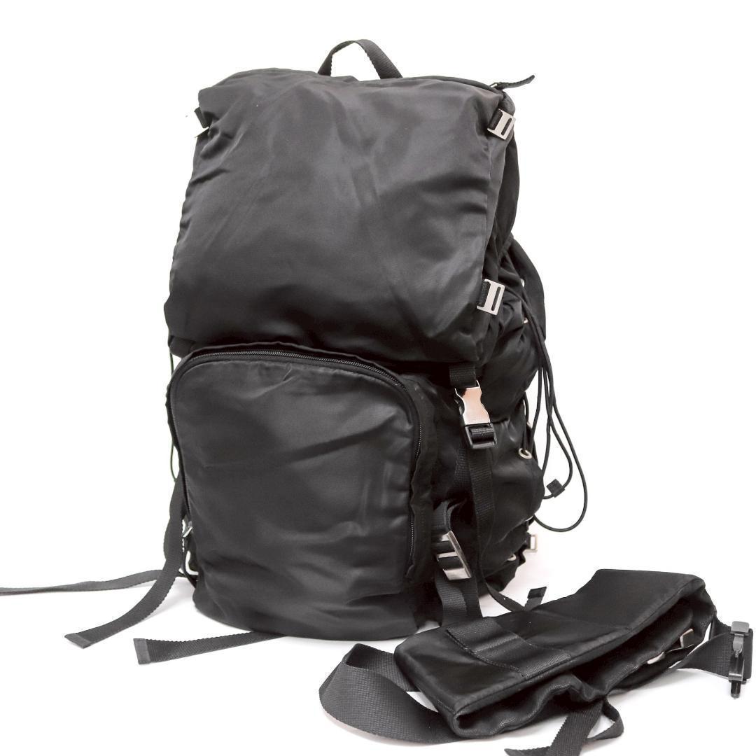 PRADA MONTAGN リュック 三角ロゴ テスートナイロン ブラック