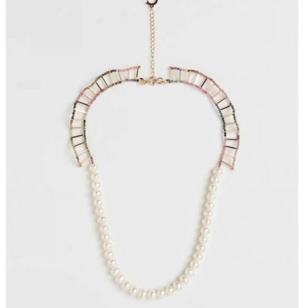 CAD パール　バックフリル　ネックレス