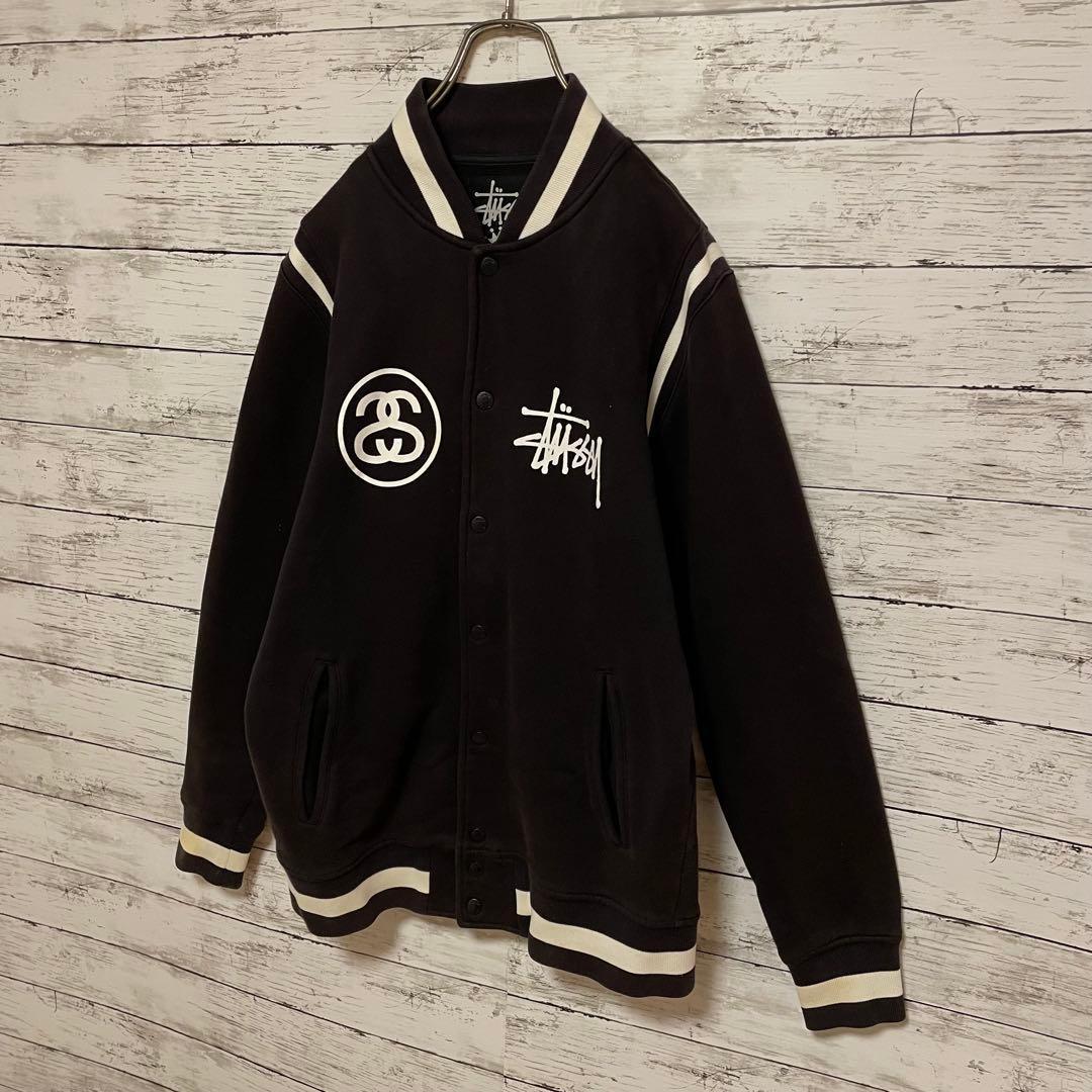 513【入手困難】ステューシー♤ビッグロゴ　スタジャン　スウェット　即完売品