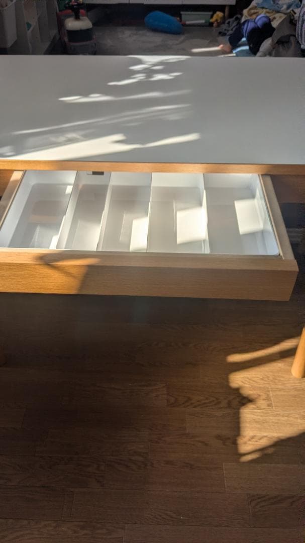 中古品無印良品 MUJI ダイニングテーブル 引出付 2021年