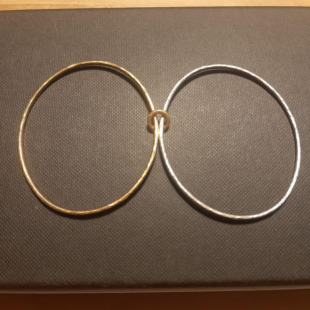 稀少デザイン マルコムベッツ バングル 22KYG WG