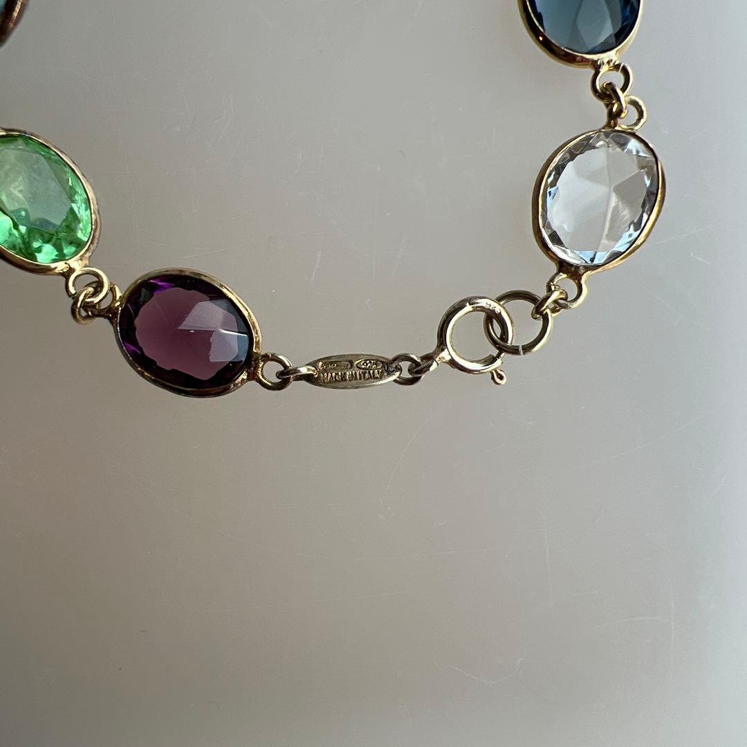 最終価格イタリア製カラフルストーンネックレス＆ブレスレット2点セット新品未使用品