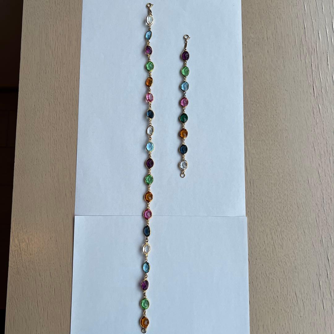 最終価格イタリア製カラフルストーンネックレス＆ブレスレット2点セット新品未使用品