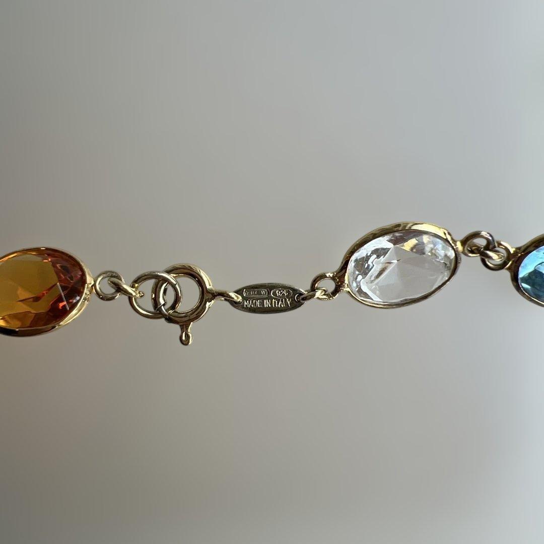 最終価格イタリア製カラフルストーンネックレス＆ブレスレット2点セット新品未使用品