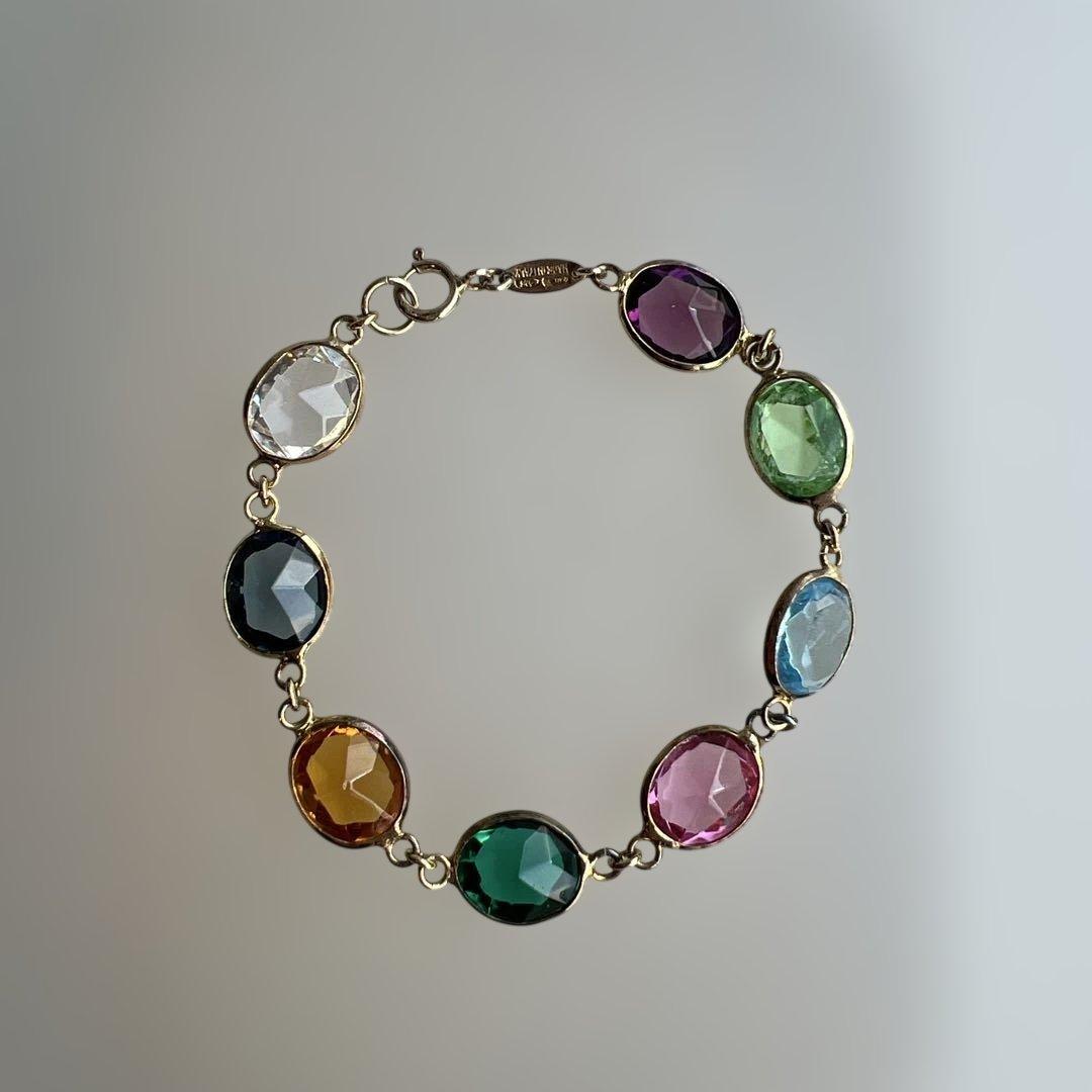 最終価格イタリア製カラフルストーンネックレス＆ブレスレット2点セット新品未使用品