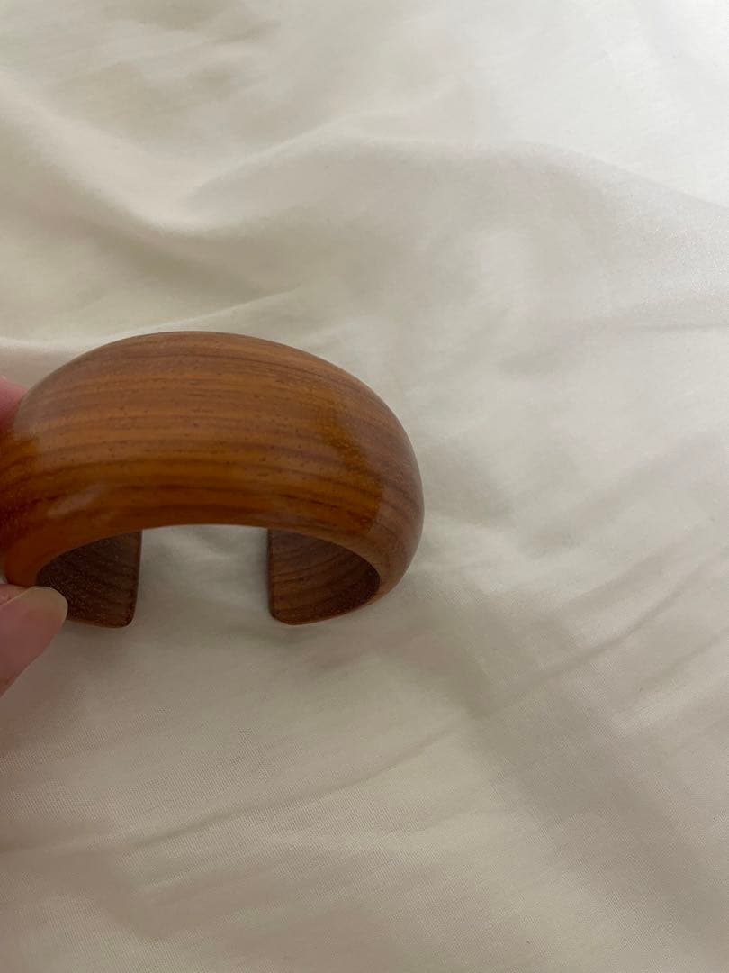 ウッドバングル　symon ブラウン　茶色