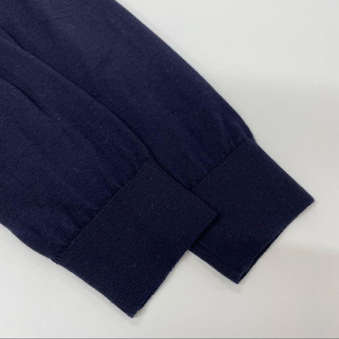 トレンタセッタンタ 30/70 ネイビー カシミヤシルク クルーネックニット48