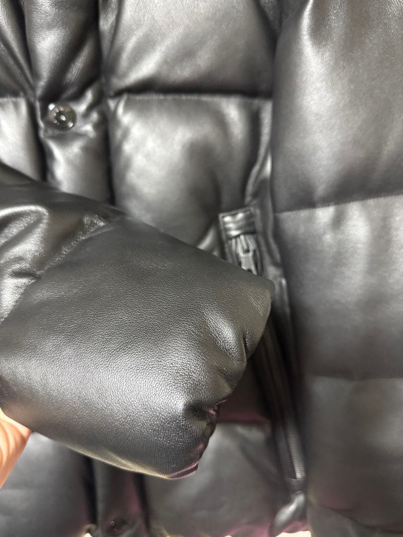 美品　ナノユニバース　ラムレザーダウンジャケット　Sサイズ