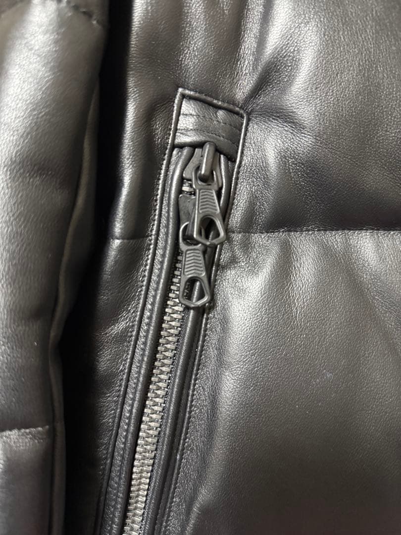 美品　ナノユニバース　ラムレザーダウンジャケット　Sサイズ