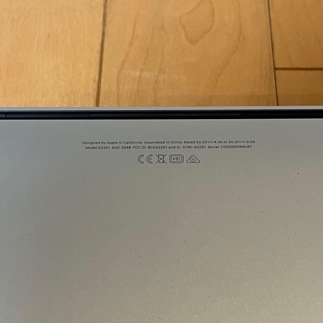 MacBook Pro 13インチ 2020 i7-16GB-512GB（314