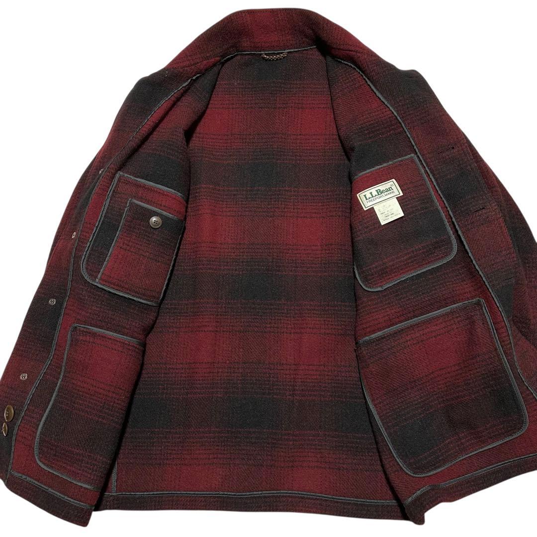 USA製　80s エルエルビーン　オンブレ　ジャケット　カーバーオール