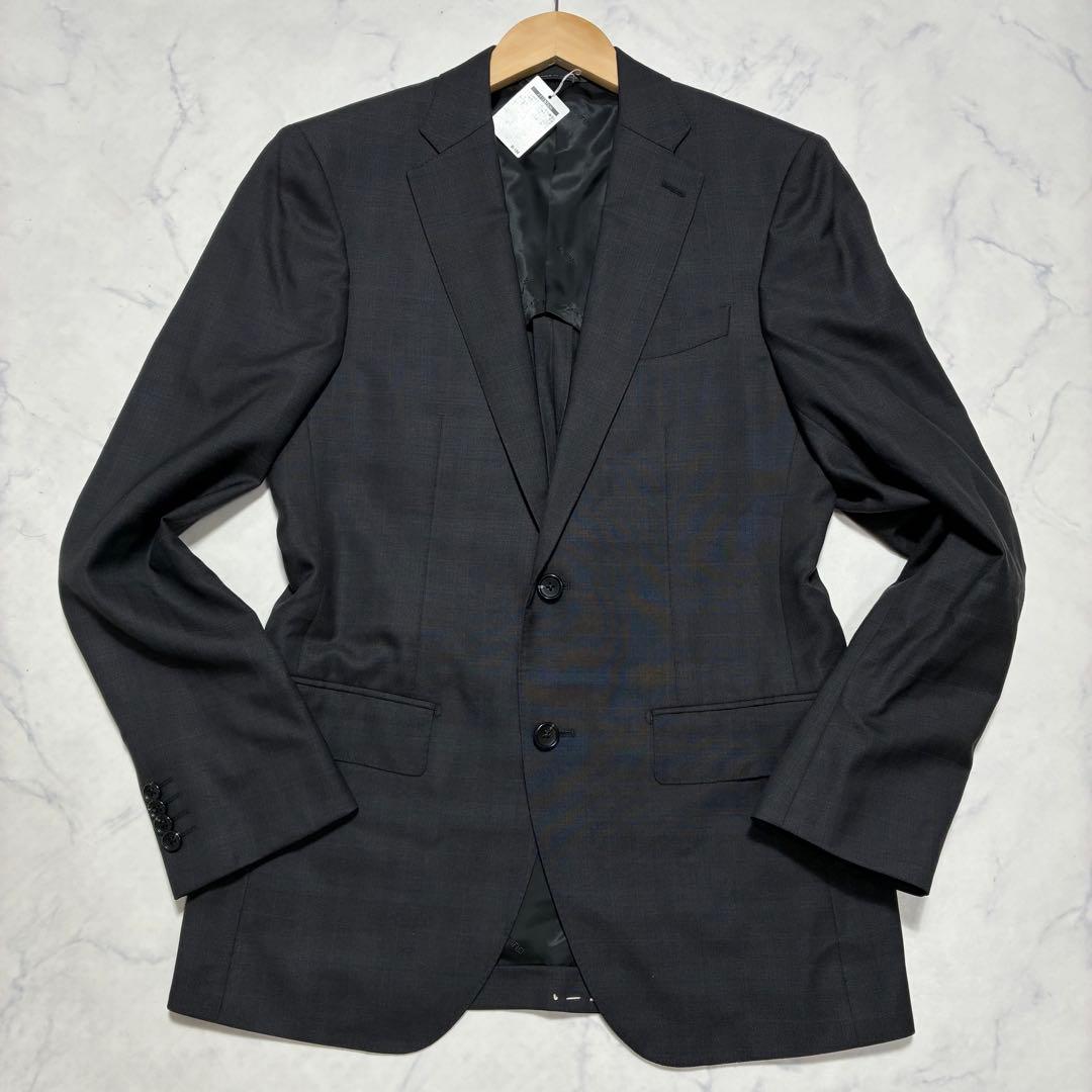 極美品✨D'URBAN 高級シルク混 テーラードジャケット Y8 グレー系