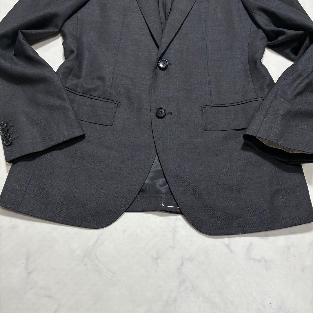極美品✨D'URBAN 高級シルク混 テーラードジャケット Y8 グレー系